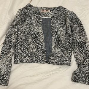 Anthropologie cropped knit blazer XS